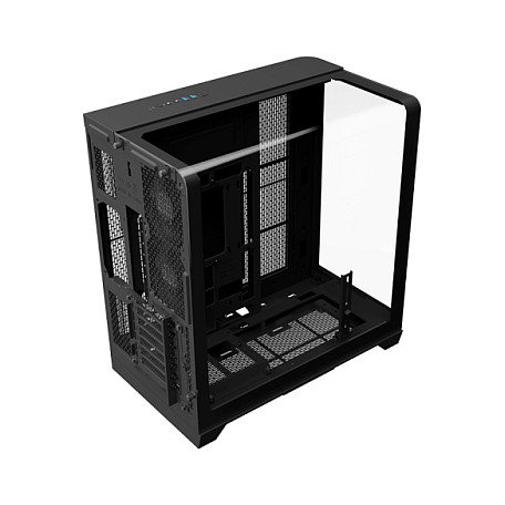 Thermaltake View 390 TG - Caja de PC Torre Media, Juego, Negra, ATX, micro-ATX, Mini-ITX, con Panel de Vidrio Templado, Soporta Gráficas de 46 cm y Ventiladores de 120 mm