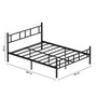 Hanah Home Cama Doble Metal Negro 140x200
