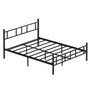 Hanah Home Cama Doble Metal Negro 140x200
