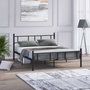 Hanah Home Cama Doble Metal Negro 140x200