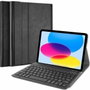 Just In Case Funda con teclado Bluetooth para iPad 10ª generación de 10.9 pulgadas - Negra