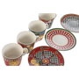 DKD Home Decor Set de Taza y Plato de Porcelana Sicilia 2024 Limón