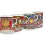 DKD Home Decor Set de Taza y Plato de Porcelana Sicilia 2024 Limón