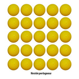Nerf B1589 Pack Recarga de Bolas de Espuma Rival 25 Unidades Portugués
