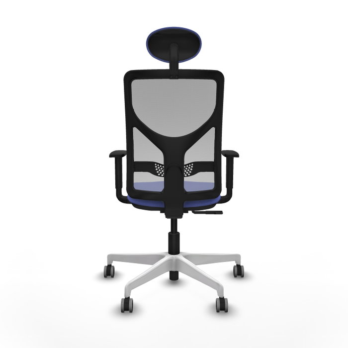 PIQUERAS Y CRESPO Silla de oficina Motilla con mecanismo Sincro, Azul claro y Gris
