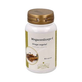 Megacordiceps C Oruga Vegetal 60Cap. Suplemento de Cordyceps y Vitamina C para Energía y Vitalidad