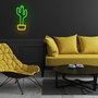 Forever Lampara Neon LED Cactus Naranja | Luz Decorativa de Sobremesa y Pared | USB y Pilas | 33 cm