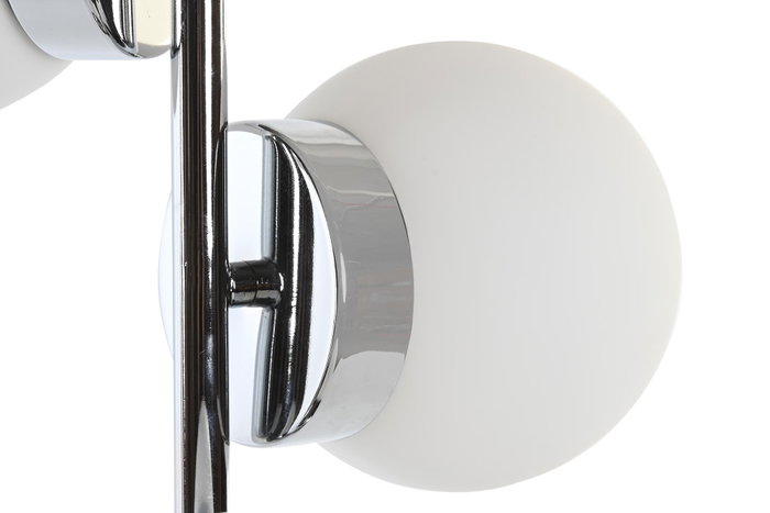 DKD Home Decor Lámpara Sobremesa Moderno Plateado Blanco 26 x 59 x 26 cm