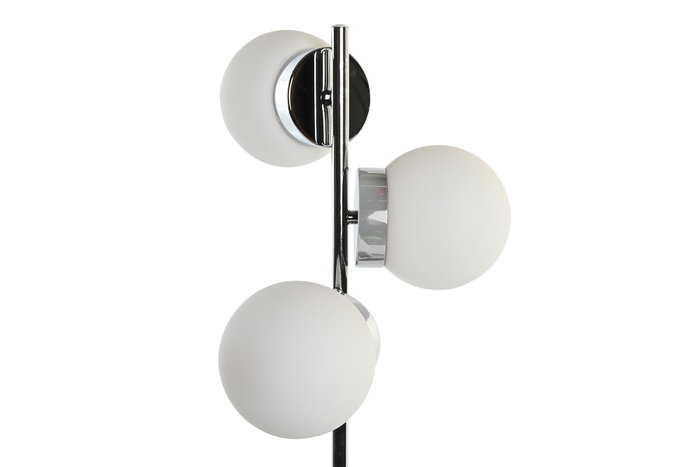 DKD Home Decor Lámpara Sobremesa Moderno Plateado Blanco 26 x 59 x 26 cm