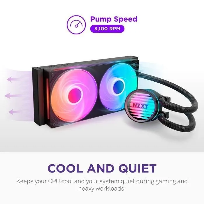 NZXT Kraken Core RGB 240mm AIO Liquid Cooler Negro RL-KR24C-B1 NZXT Kraken Core RGB 240mm AIO Liquid Cooler Negro RL-KR24C-B1