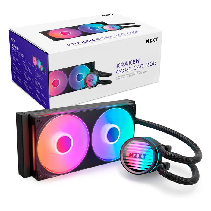 NZXT Kraken Core RGB 240mm AIO Liquid Cooler Negro