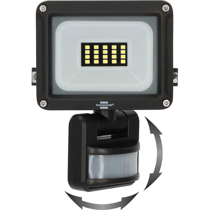 Foco LED Brennenstuhl JARO D 10 W 1150 Lm Negro Detector de Movimiento (6500 K)