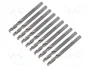 RECA Broca para metal 3,2 mm HSS-Co de 49 mm de longitud