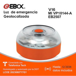 EBOX V16IOT-EB2507 Luz de Emergencia Geolocalizada V16 IoT Homologada DGT Baliza LED