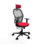 PIQUERAS Y CRESPO Silla de oficina Jorquera con mecanismo Sincro/Traslack Rojo y Gris