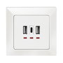 LogiLink Toma de corriente empotrada con 2x USB-A y 1x USB-C
