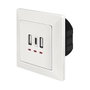 LogiLink Toma de corriente empotrada con 2x USB-A y 1x USB-C