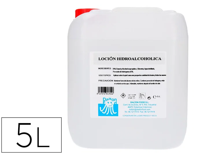 Gel Hidroalcoholico para Manos Limpia y Desinfecta sin Aclarado, Garrafa 5 Litros Gel Hidroalcoholico para Manos Limpia y Desinfecta sin Aclarado, Garrafa 5 Litros