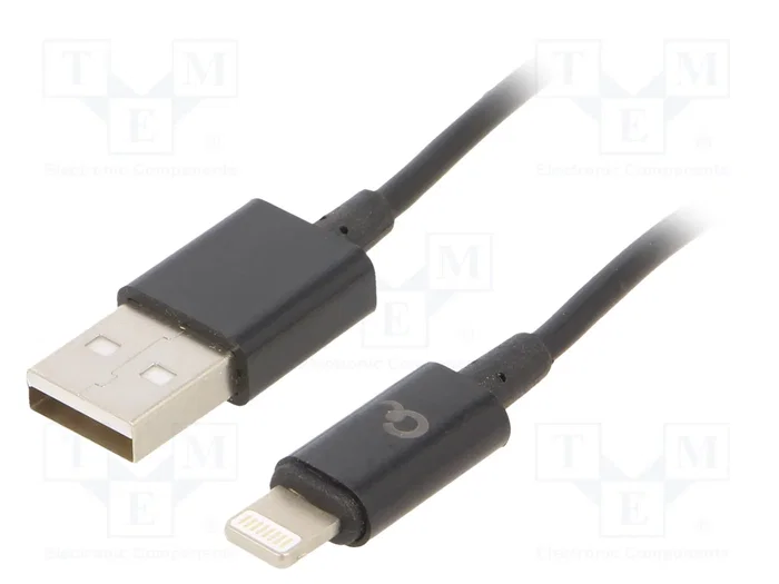Cablexpert Cable Lightning a USB A Negro, 1 m Cablexpert Cable Lightning a USB A Negro, 1 m