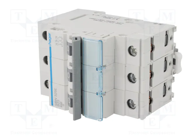 HAGER MBN325E Interruptor magnetotérmico 4 polos 25A 6kA