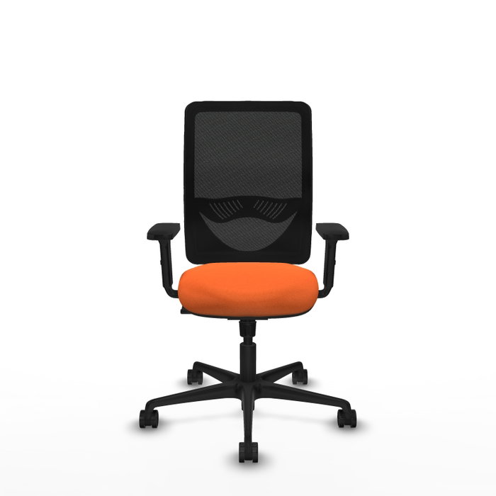 PIQUERAS Y CRESPO Silla de oficina Zulema con mecanismo Sincro, Naranja y Negro PIQUERAS Y CRESPO Silla de oficina Zulema con mecanismo Sincro, Naranja y Negro
