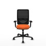 PIQUERAS Y CRESPO Silla de oficina Zulema con mecanismo Sincro, Naranja y Negro