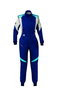 Omp Traje de Carreras First Evo Elle MY2025 FIA 8856-2018 Navy Azul / Tiffany Talla 50