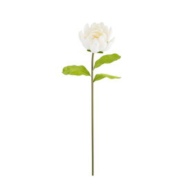 Flor Loto Blanco Artificial Decoración 32 X 32 X 100 cm (Set de 2)