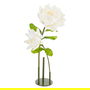 Flor Loto Blanco Artificial Decoración 32 X 32 X 100 cm (Set de 2)