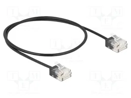 DeLOCK Cable de red RJ45 Cat.6 UTP Ultra Slim 0,5 m negro