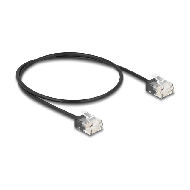 DeLOCK Cable de red RJ45 Cat.6 UTP Ultra Slim 0,5 m negro