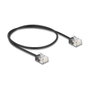 DeLOCK Cable de red RJ45 Cat.6 UTP Ultra Slim 0,5 m negro