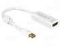 DeLOCK 62614 Adaptador mini DisplayPort a HDMI 4K Blanco