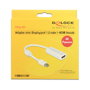 DeLOCK Adaptador mini DisplayPort 1.2 a HDMI 4K Blanco 62614