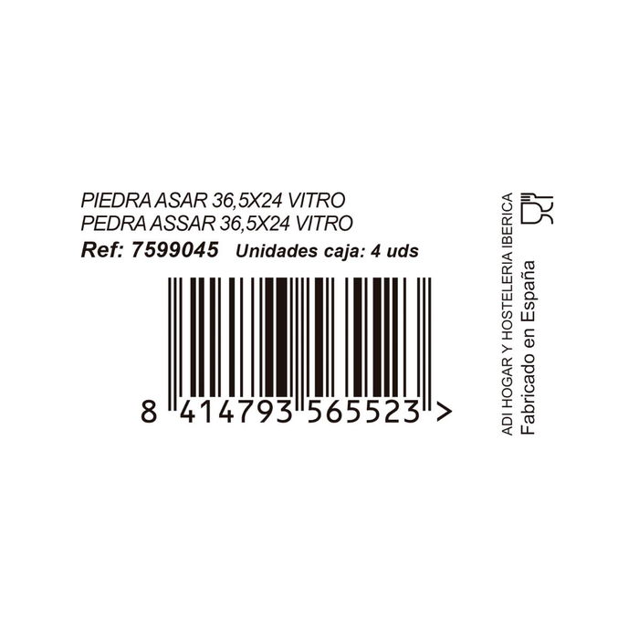 Piedra Asar Vitro Barro Anaflor Anaflor 35x22 cm (4 Unidades)