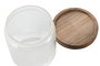 DKD Home Decor Bote Basicos Transparente Natural 9 x 10.4 x 9 cm (12 Unidades) Cristal Acacia