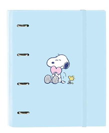 Carpeta de anillas Snoopy Love Azul 27 x 32 x 3.5 cm