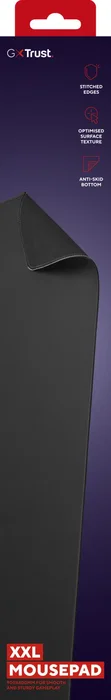 Trust GXT 759 Alfombrilla de Ratón Gaming XXL, 900x400x3 mm, Bordes Cosidos, Base Antideslizante, Negro