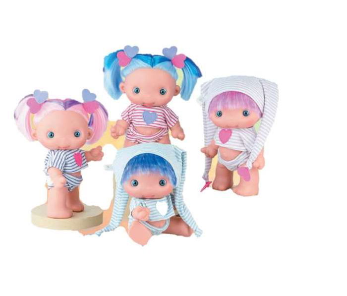 Muñeca piu ecolors en estuche cuerpo y extremidades de vinilo 25 cm