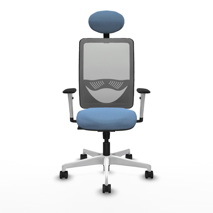 PIQUERAS Y CRESPO Silla de oficina Zulema con mecanismo Sincro, Azul cielo y Gris PIQUERAS Y CRESPO Silla de oficina Zulema con mecanismo Sincro, Azul cielo y Gris