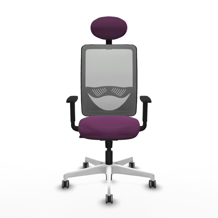 PIQUERAS Y CRESPO Silla de oficina Zulema con mecanismo Sincro, Morado y Gris