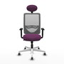 PIQUERAS Y CRESPO Silla de oficina Zulema con mecanismo Sincro, Morado y Gris