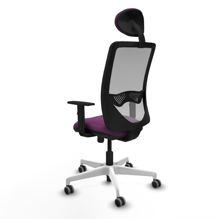 PIQUERAS Y CRESPO Silla de oficina Zulema con mecanismo Sincro, Morado y Gris