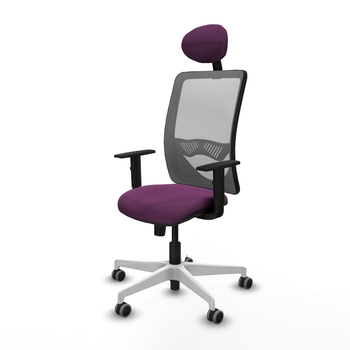 PIQUERAS Y CRESPO Silla de oficina Zulema con mecanismo Sincro, Morado y Gris