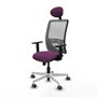 PIQUERAS Y CRESPO Silla de oficina Zulema con mecanismo Sincro, Morado y Gris