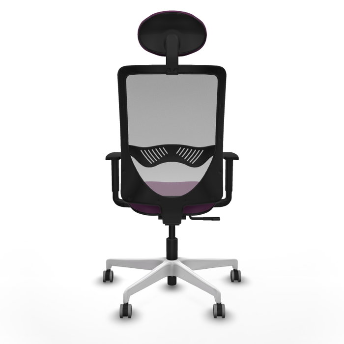 PIQUERAS Y CRESPO Silla de oficina Zulema con mecanismo Sincro, Morado y Gris