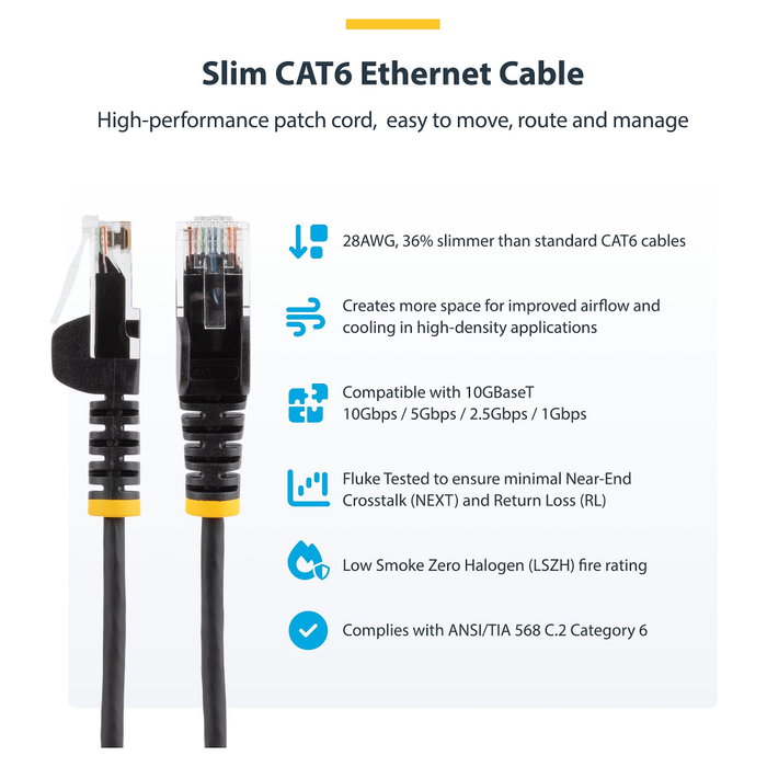 StarTech.com N6PAT25CMBKS Cable de red Cat6 U/UTP de 0,25 m RJ-45 a RJ-45 StarTech.com N6PAT25CMBKS Cable de red Cat6 U/UTP de 0,25 m RJ-45 a RJ-45
