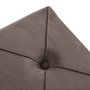 Versa Pie de Cama Gris Claro Velvet 34x42 cm - Madera MDF y Poliéster