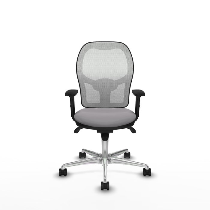 PIQUERAS Y CRESPO Silla de oficina Jorquera con mecanismo Sincro, Gris y Blanco