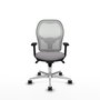 PIQUERAS Y CRESPO Silla de oficina Jorquera con mecanismo Sincro, Gris y Blanco